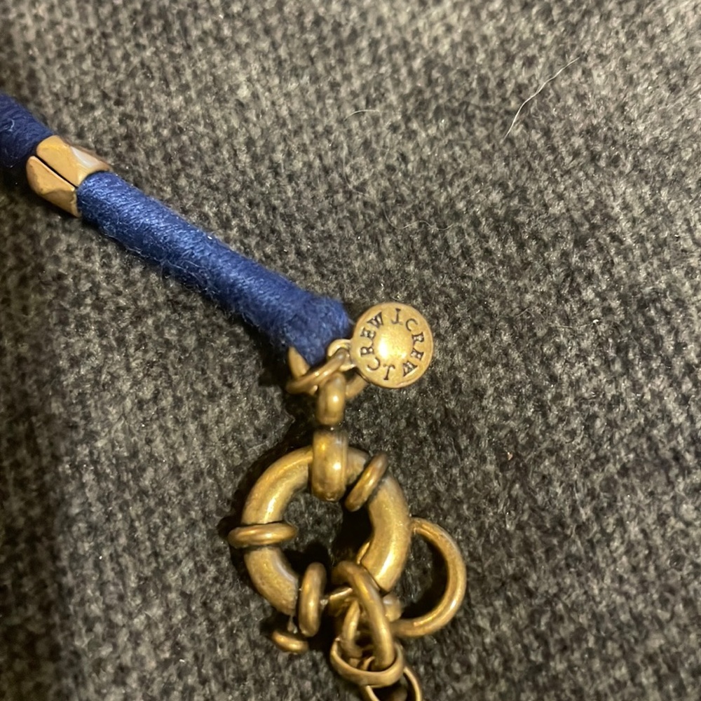 J. Crew Gold-tone Necklace with Blue and Coral Beads - Picture 6 of 8
